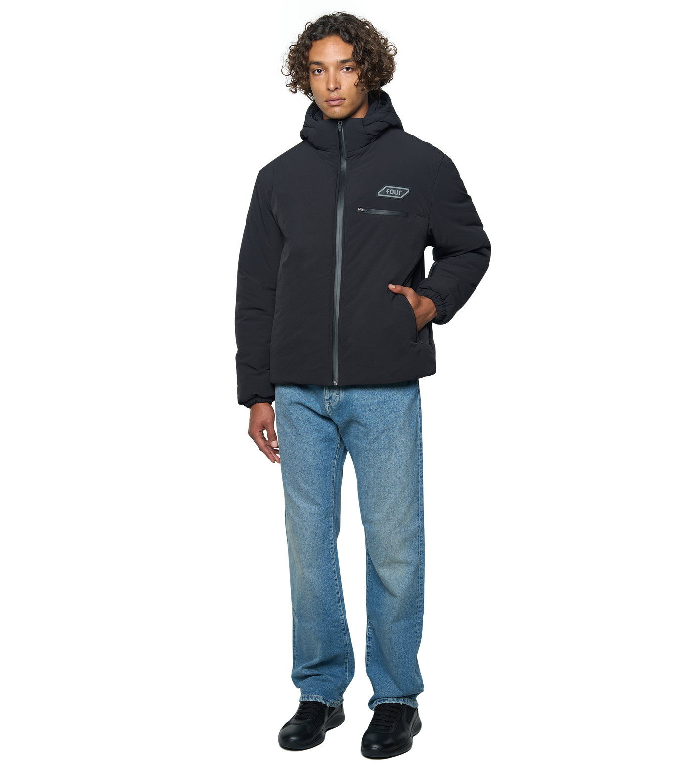 Square Logo Inbetween Jacket Black