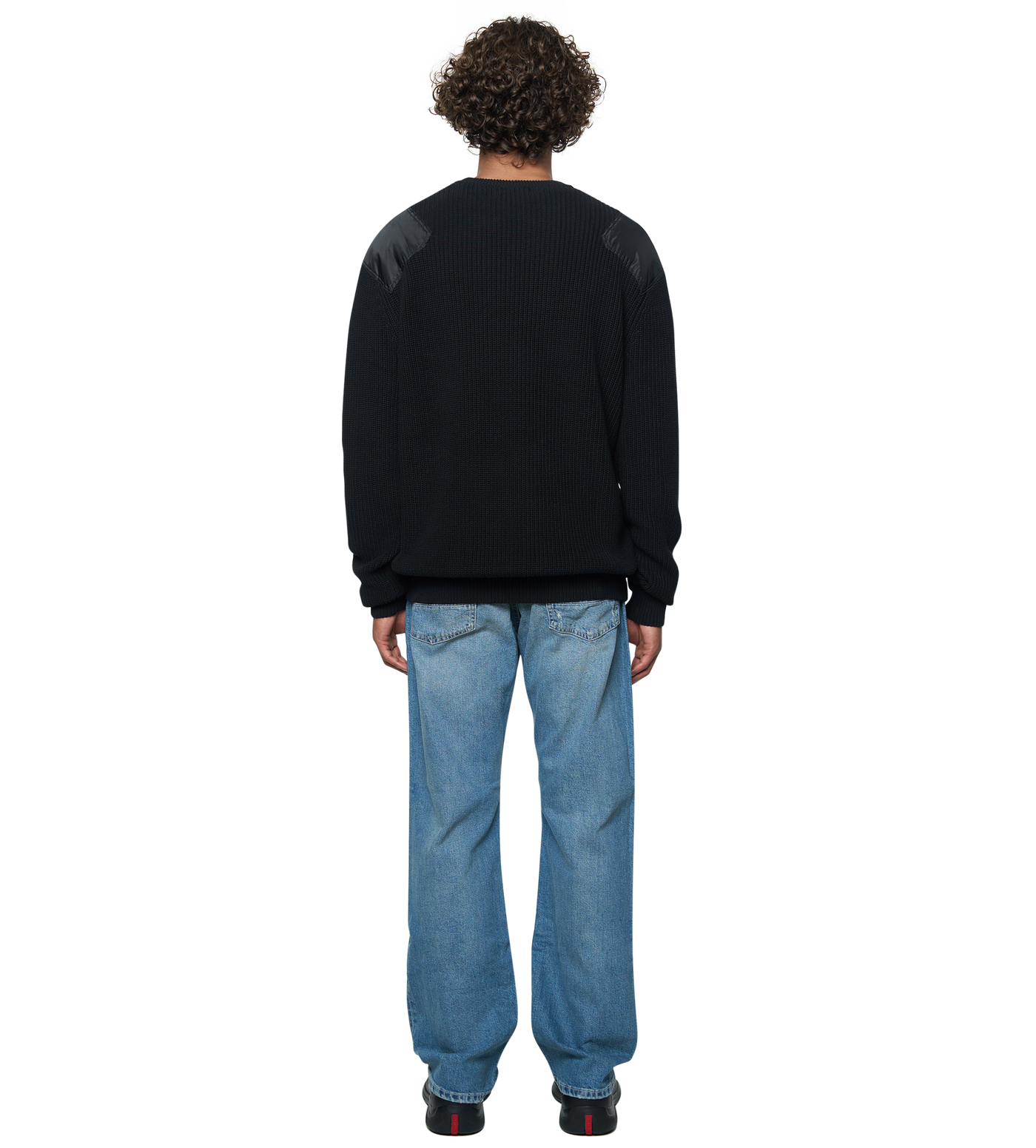 Logo Knitted Crewneck Nylon Black