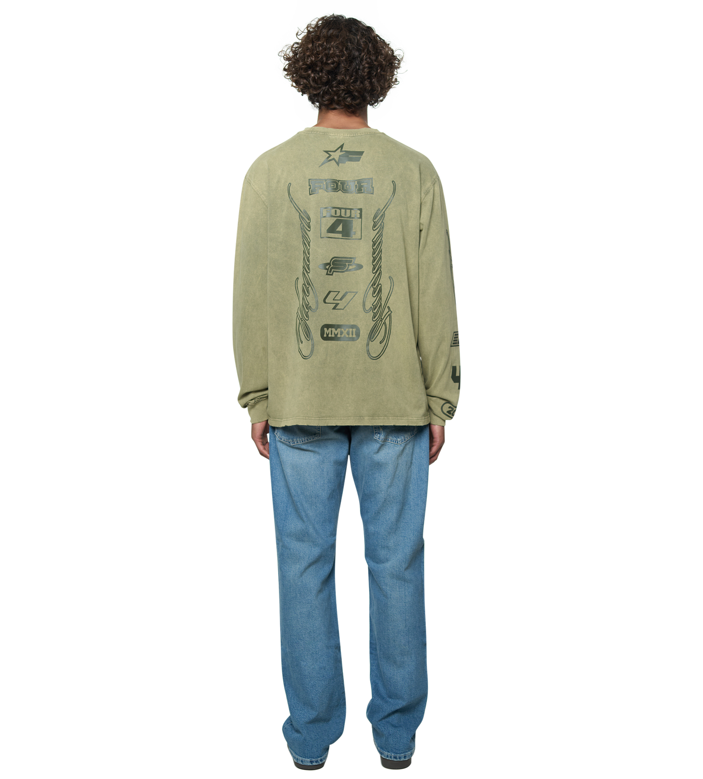 Race Comp Longsleeve T-Shirt Washed Moss Green