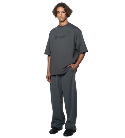 Logo Wool Pants Dark Grey