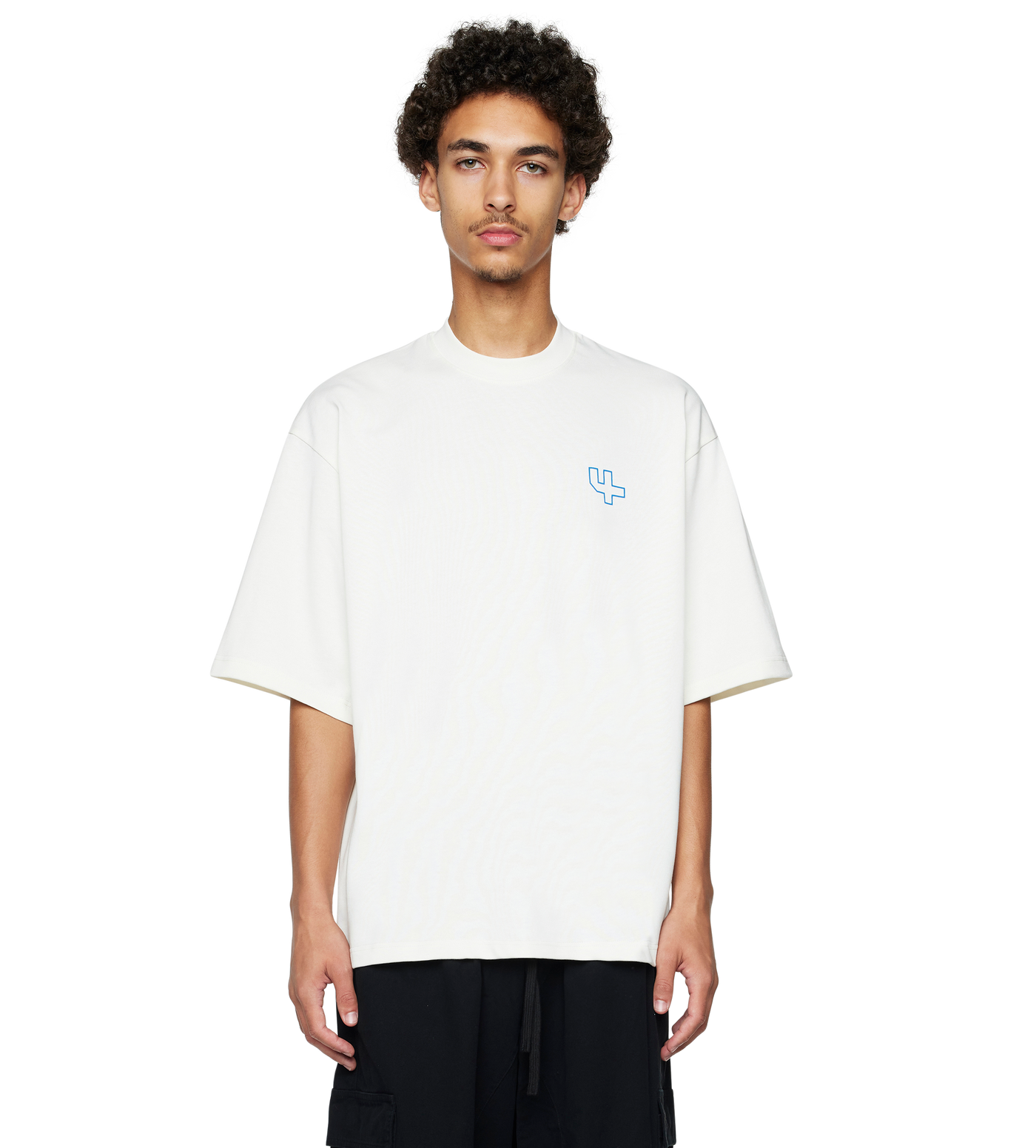 Outline Boxy fit T-shirt Cannoli/ Princess Blue