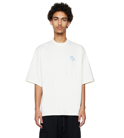 Outline Boxy fit T-shirt Cannoli/ Princess Blue