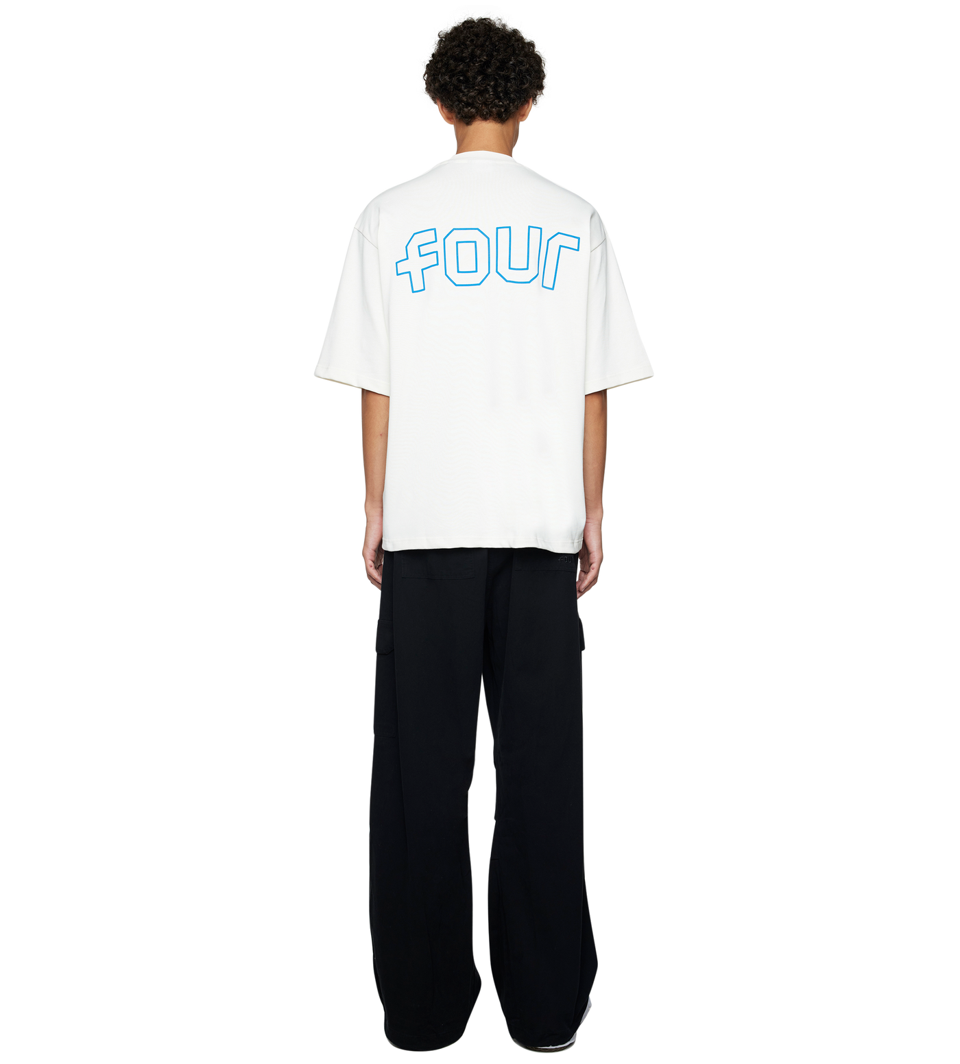 Outline Boxy fit T-shirt Cannoli/ Princess Blue