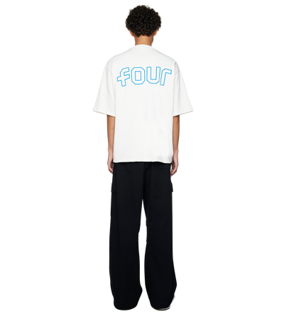 Outline Boxy fit T-shirt Cannoli/ Princess Blue
