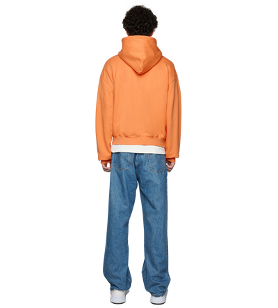Outline Boxy Zip Up Hoodie Dusty Orange/ Cannoli