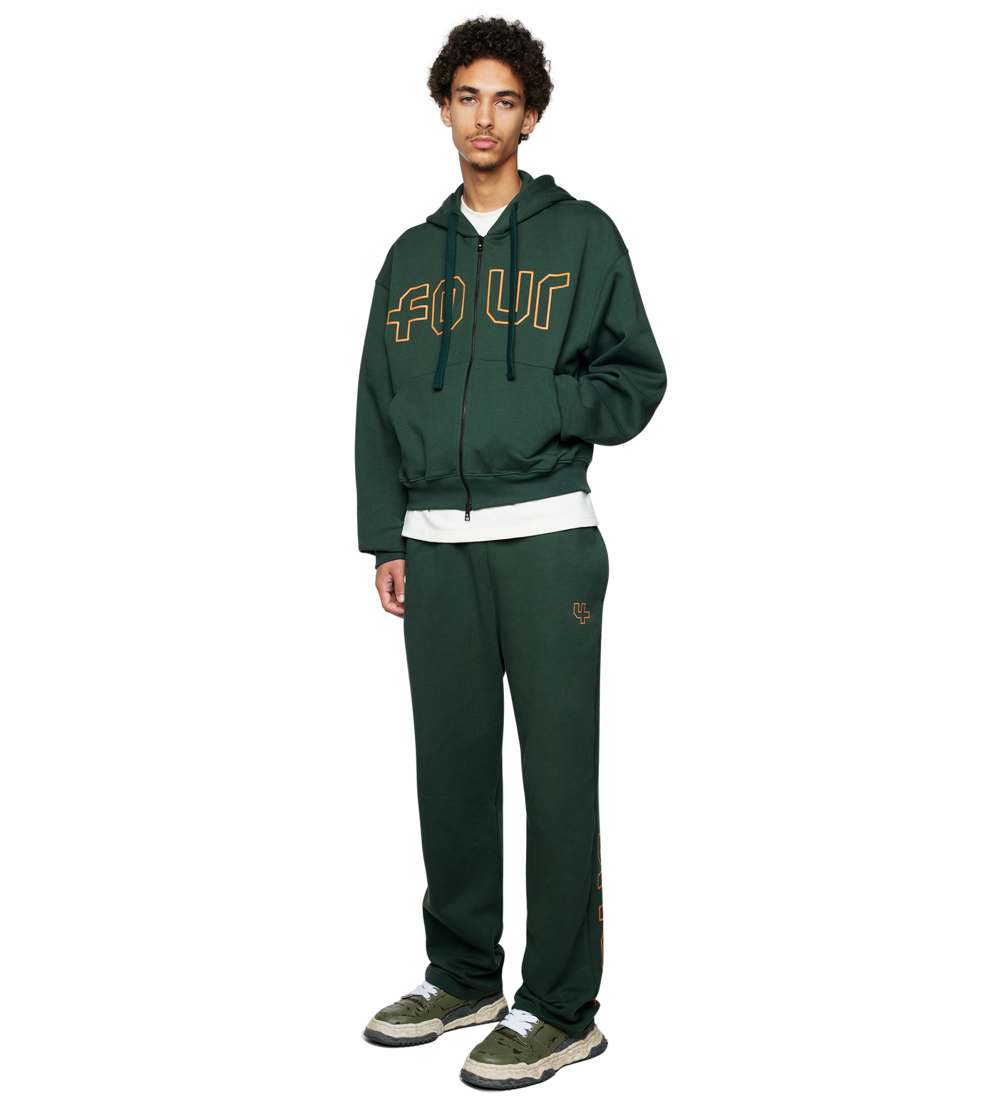 Outline Straight Leg Deep Forest/ Dusty Orange