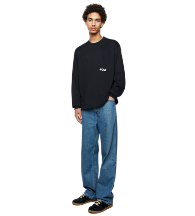 Logo Longsleeve Pocket T-shirt Black