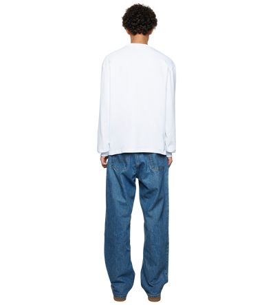 Logo Longsleeve Pocket T-shirt - White