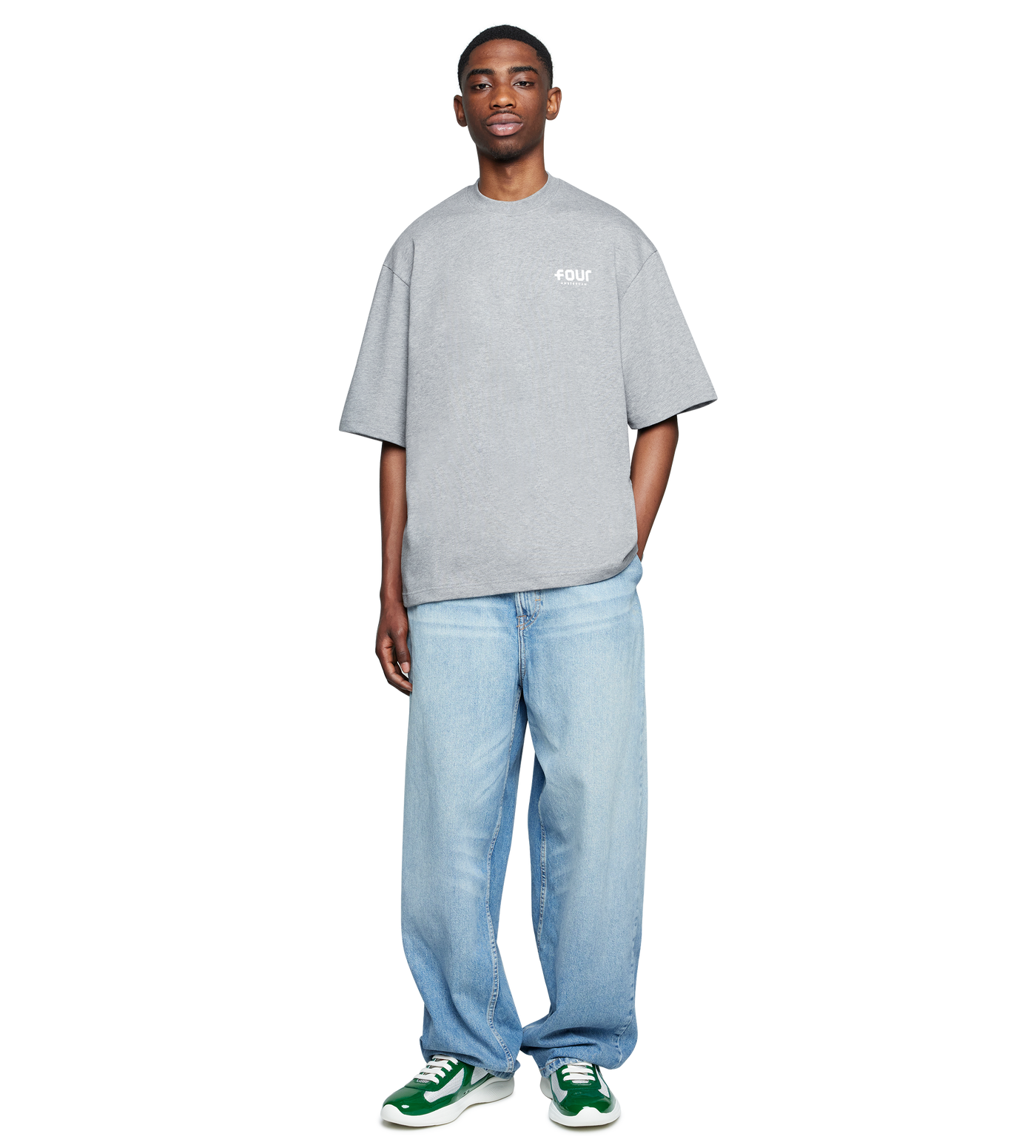 Logo Heavy T-shirt Grey Melange