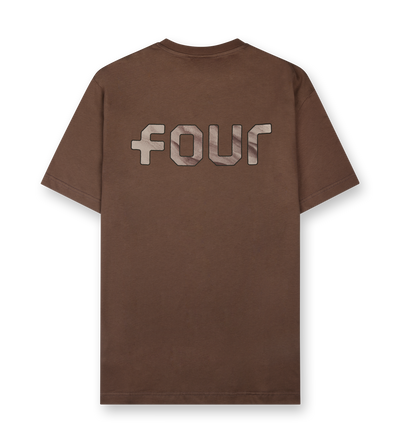 Outline Logo T-shirt Coffee Quartz