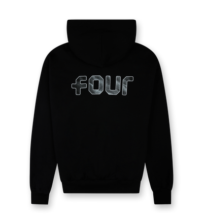 Outline Logo Hoodie Black