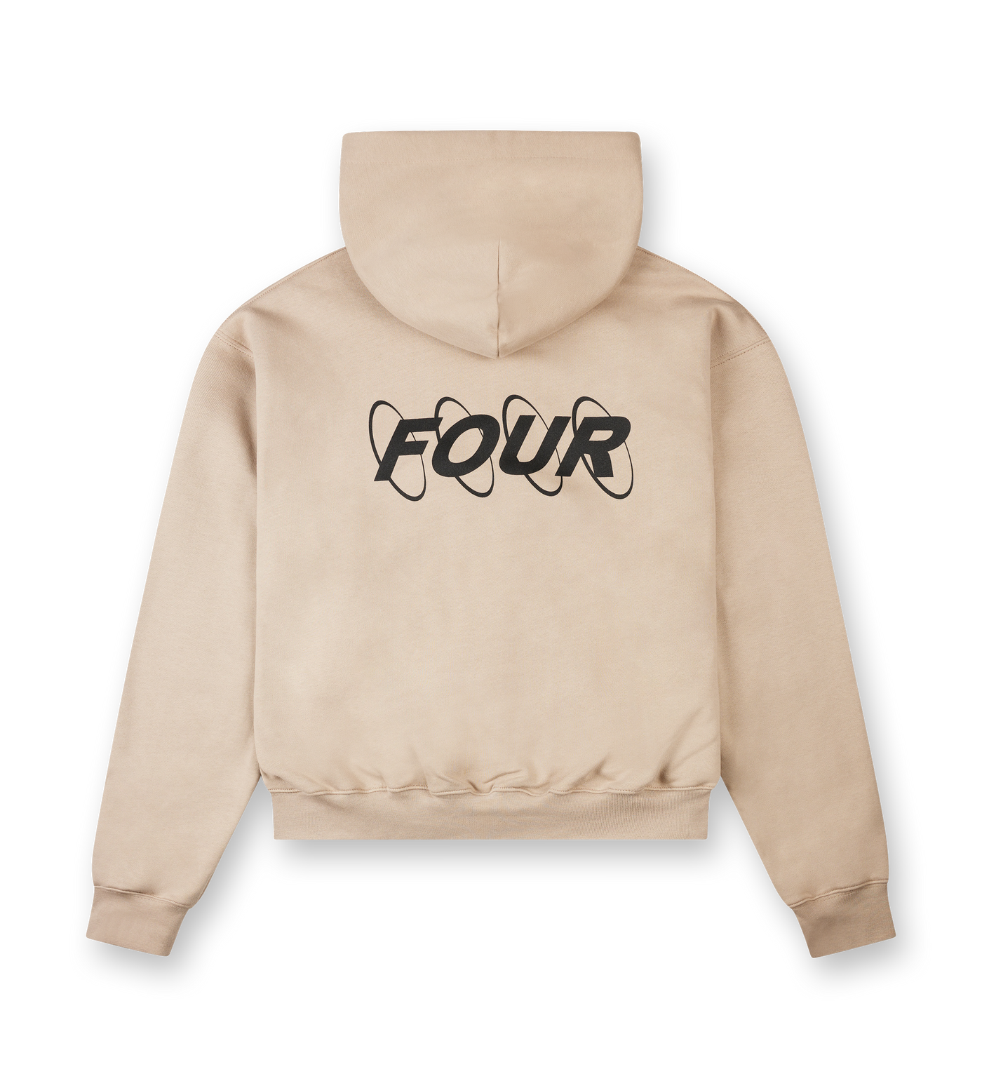 Circles Boxy Zip Up Hoodie Vintage Khaki 