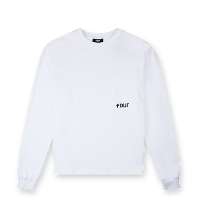 Logo Longsleeve Pocket T-shirt - White