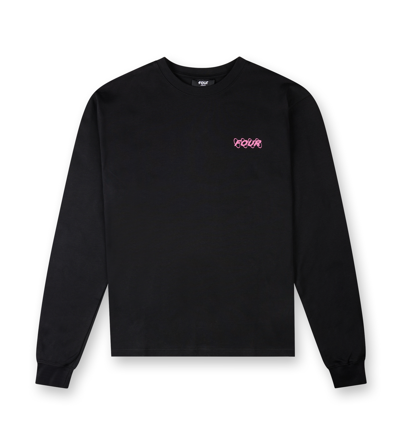 Circles Longsleeve T-shirt Black/ Pink