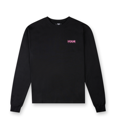 Circles Longsleeve T-shirt Black/ Pink