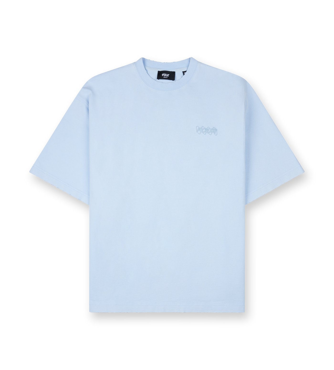 Circles Boxy T-shirt Washed Ice Blue