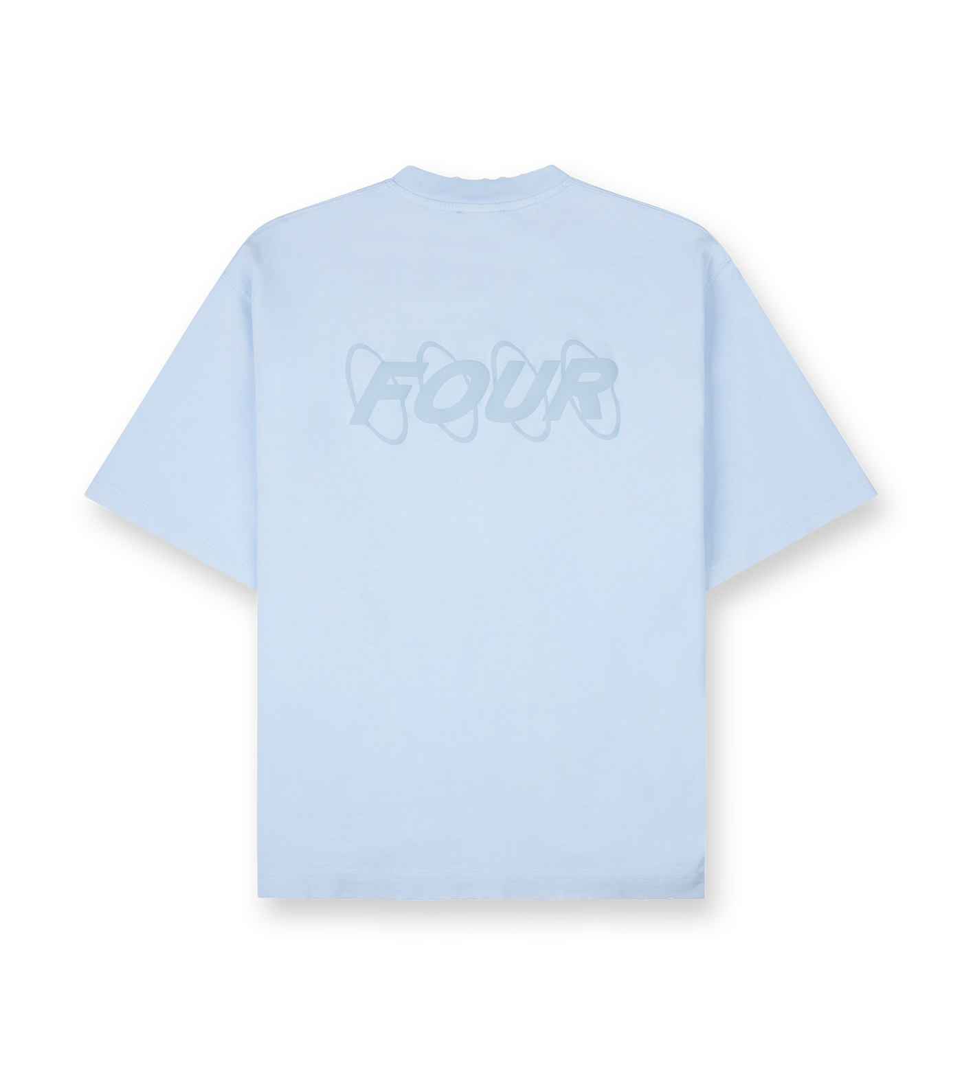 Circles Boxy T-shirt Washed Ice Blue