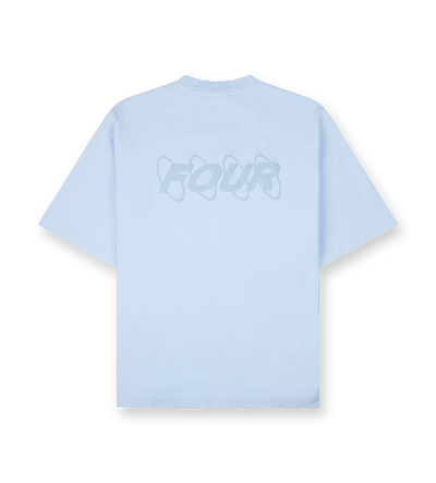 Circles Boxy T-shirt Washed Ice Blue