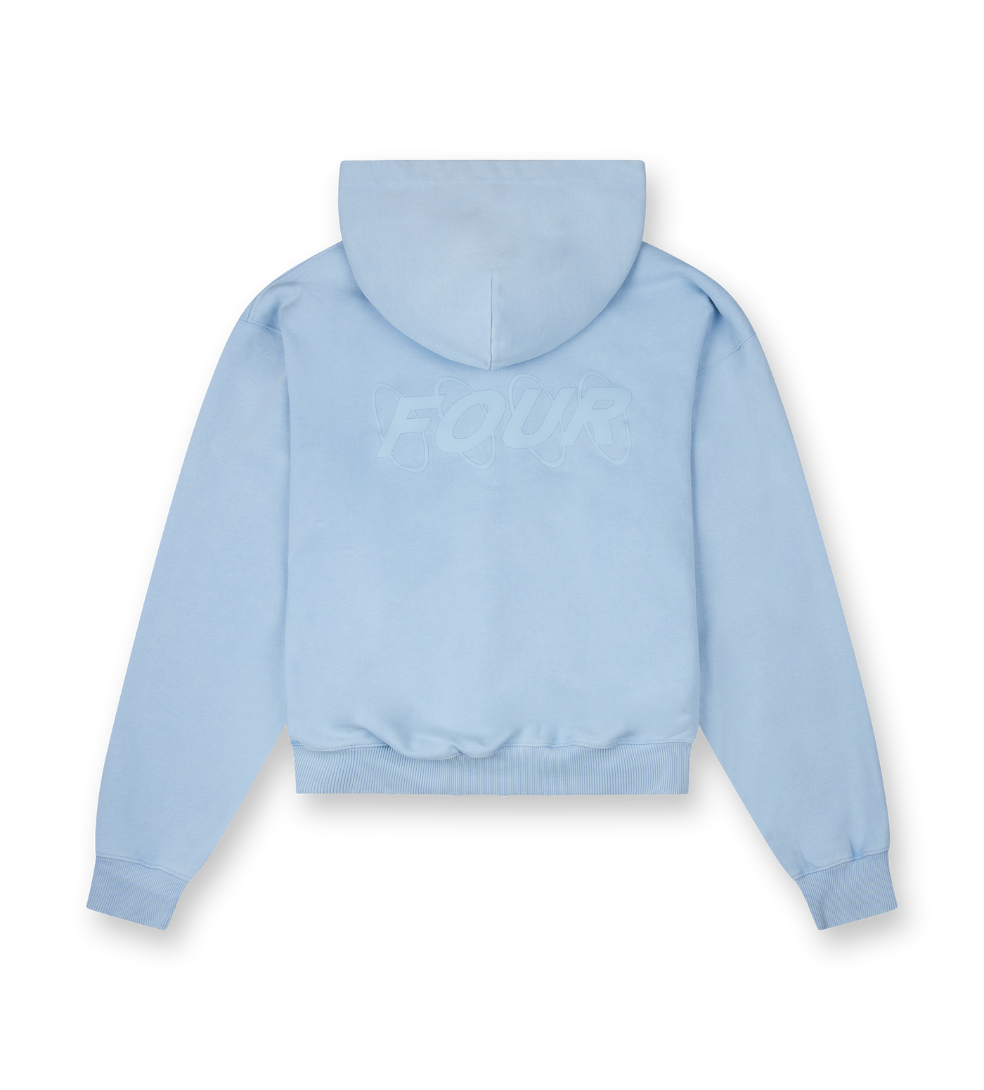 Circles Zip Up Hoodie Washed Ice Blue