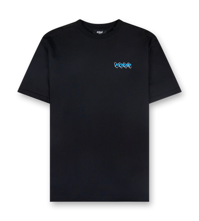 Circles T-shirt Black/ Princess Blue
