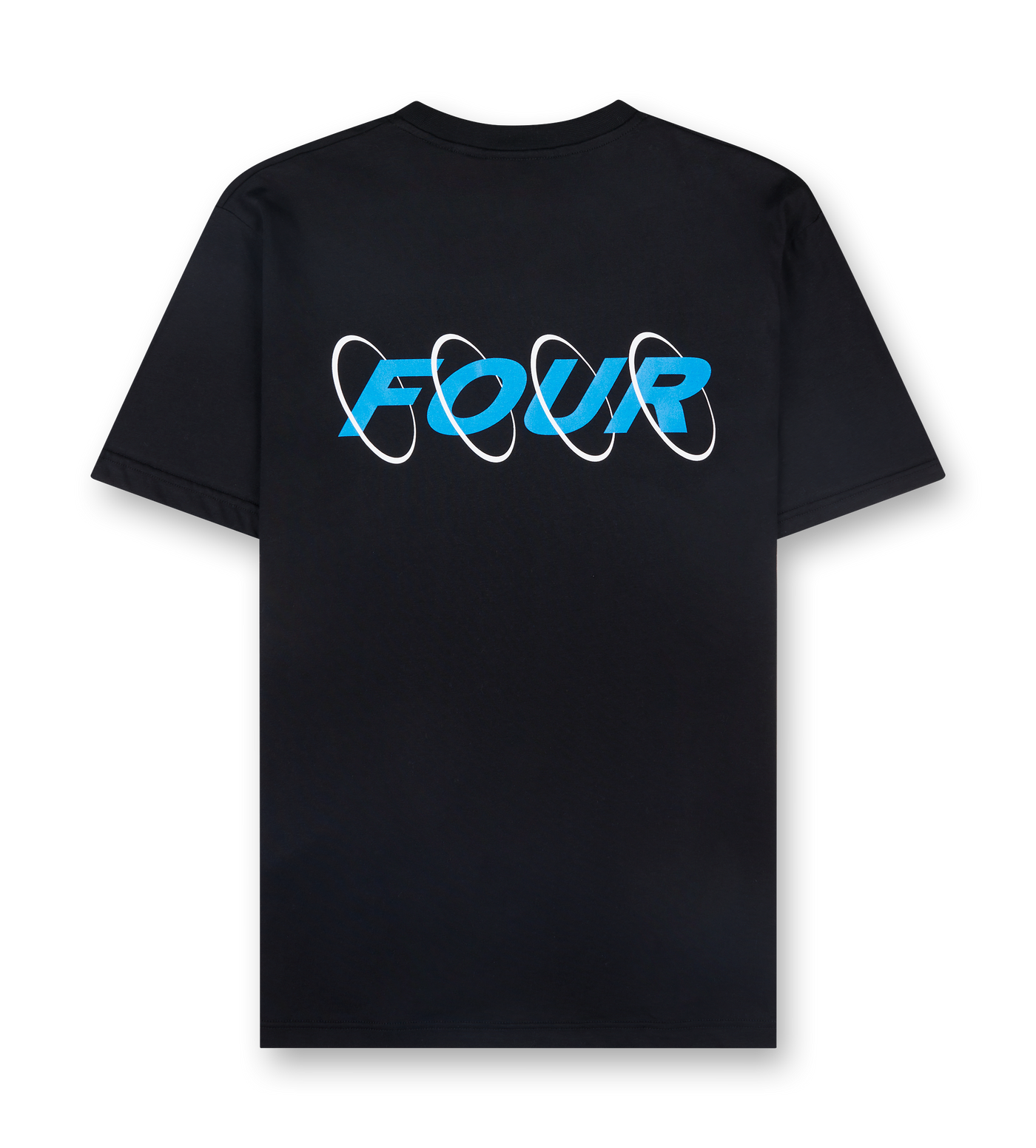 Circles T-shirt Black/ Princess Blue