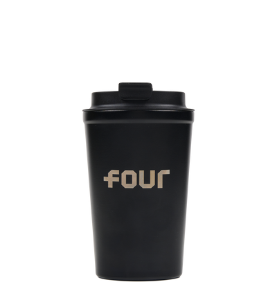 Logo Stainless Steel Cup Black