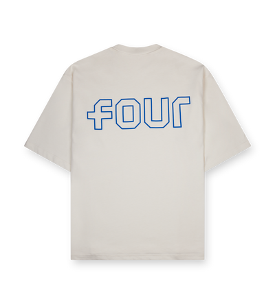 Outline Boxy fit T-shirt Cannoli/ Princess Blue