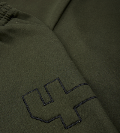 4 Patch Wide Leg Cuffed Pants Army Green