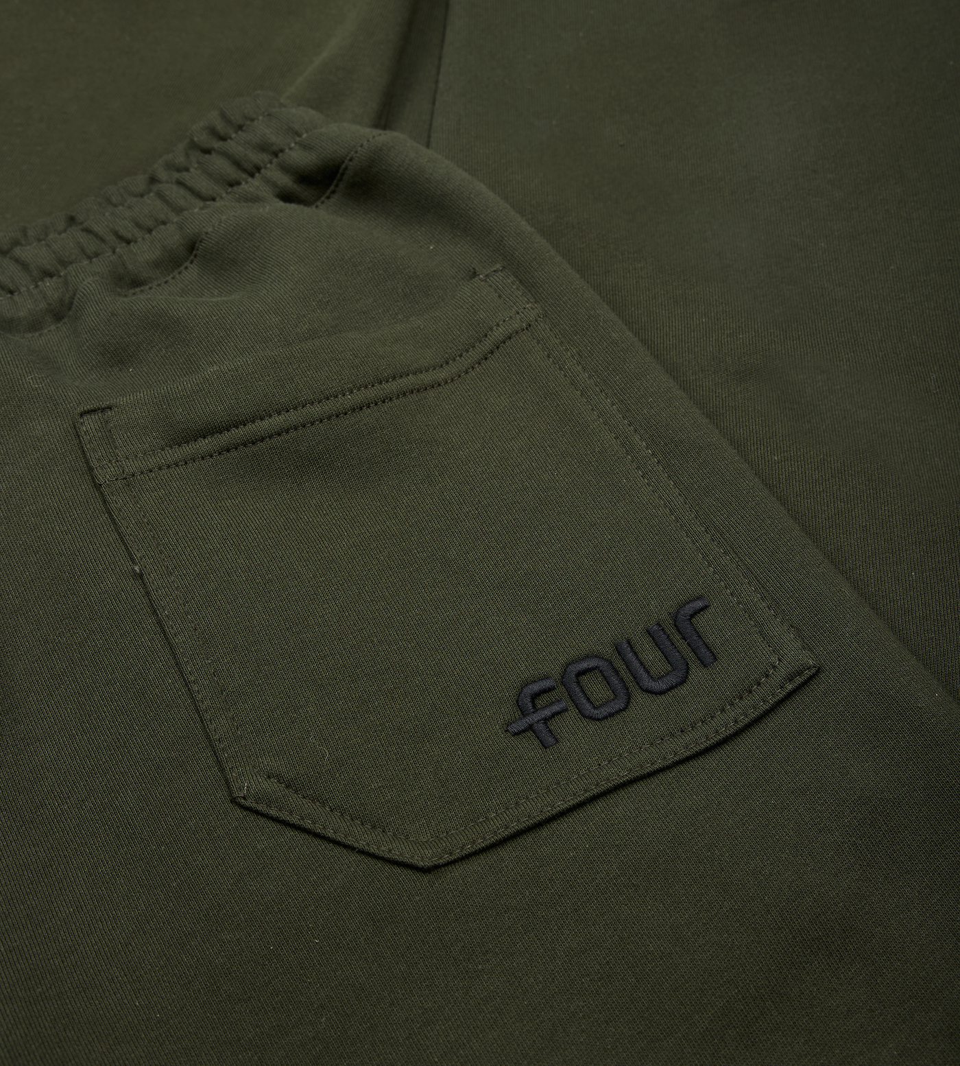 4 Patch Wide Leg Cuffed Pants Army Green