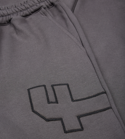 4 Patch Wide Leg Cuffed Pants Asphalt