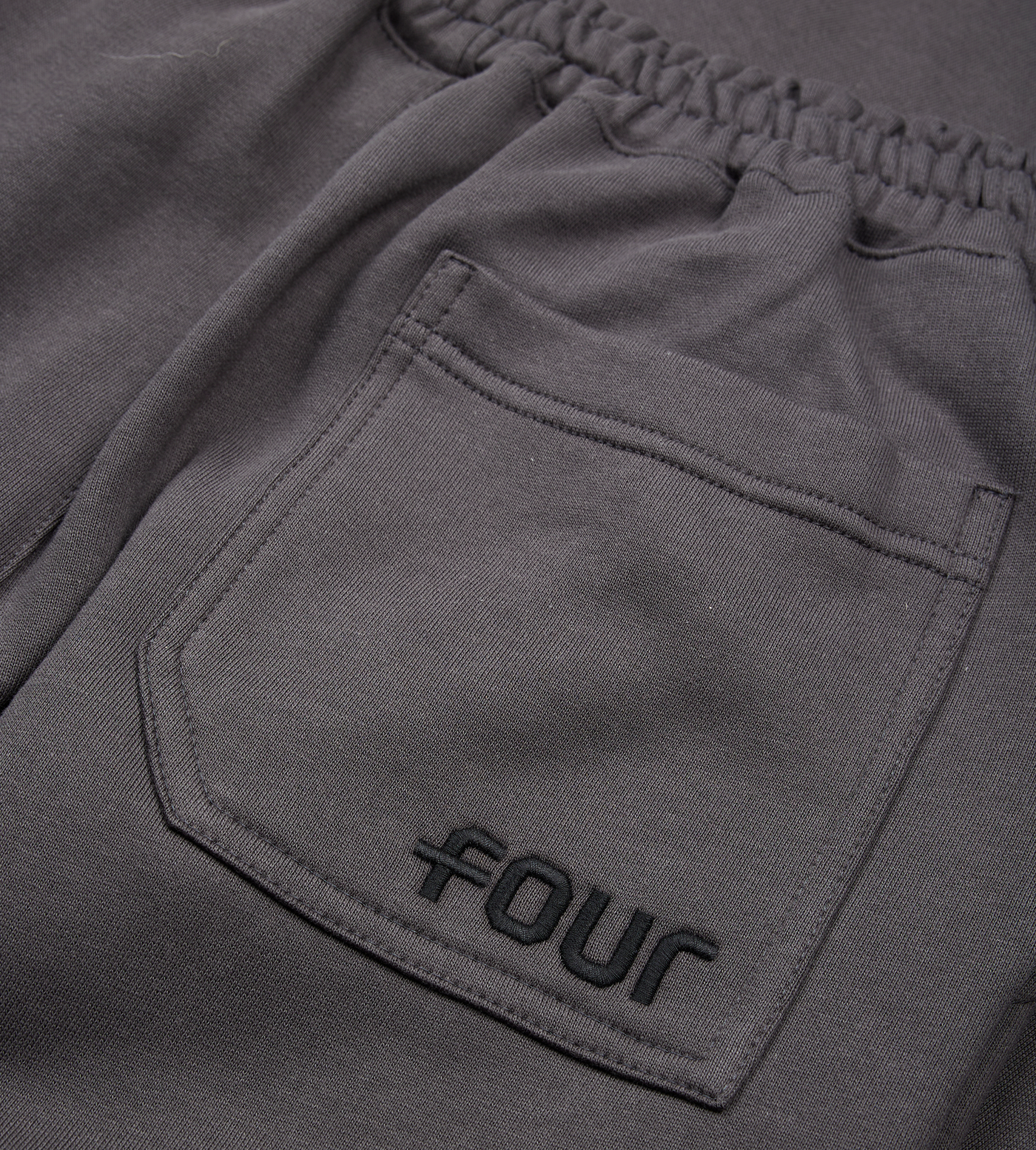 4 Patch Wide Leg Cuffed Pants Asphalt