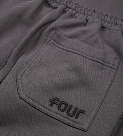 4 Patch Wide Leg Cuffed Pants Asphalt