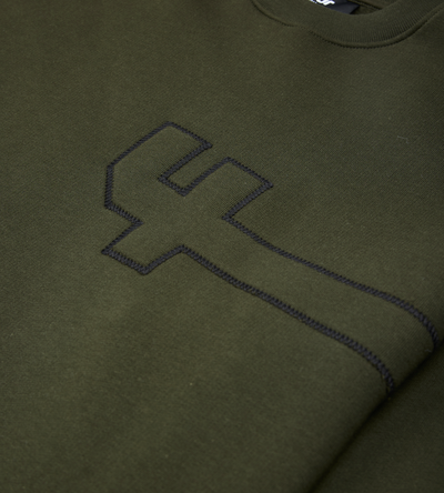 4 Patch Crewneck Army Green