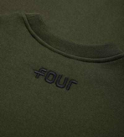 4 Patch Crewneck Army Green