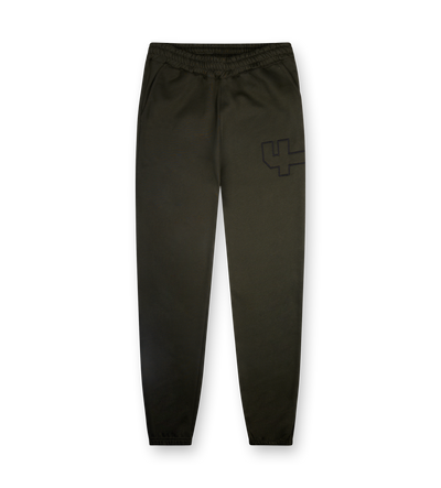 4 Patch Wide Leg Cuffed Pants Army Green