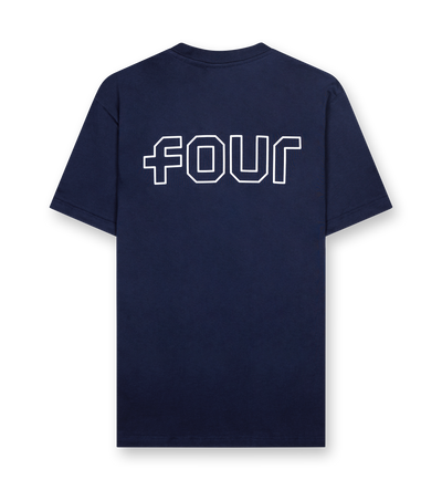 Outline Logo T-shirt Marine Blue