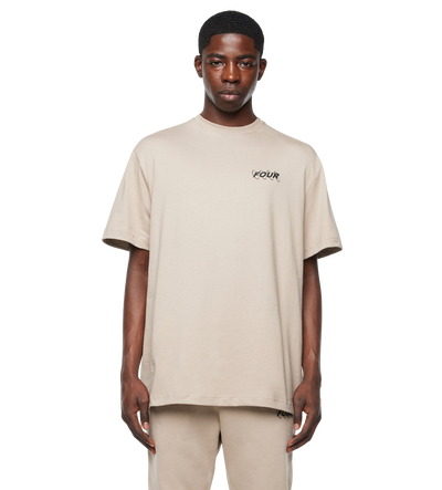 Circles Logo T-shirt Vintage Khaki