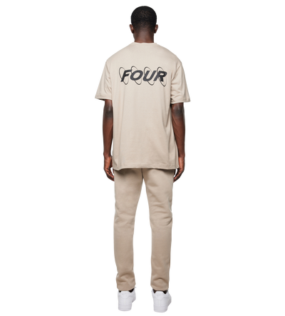 Circles Logo T-shirt Vintage Khaki