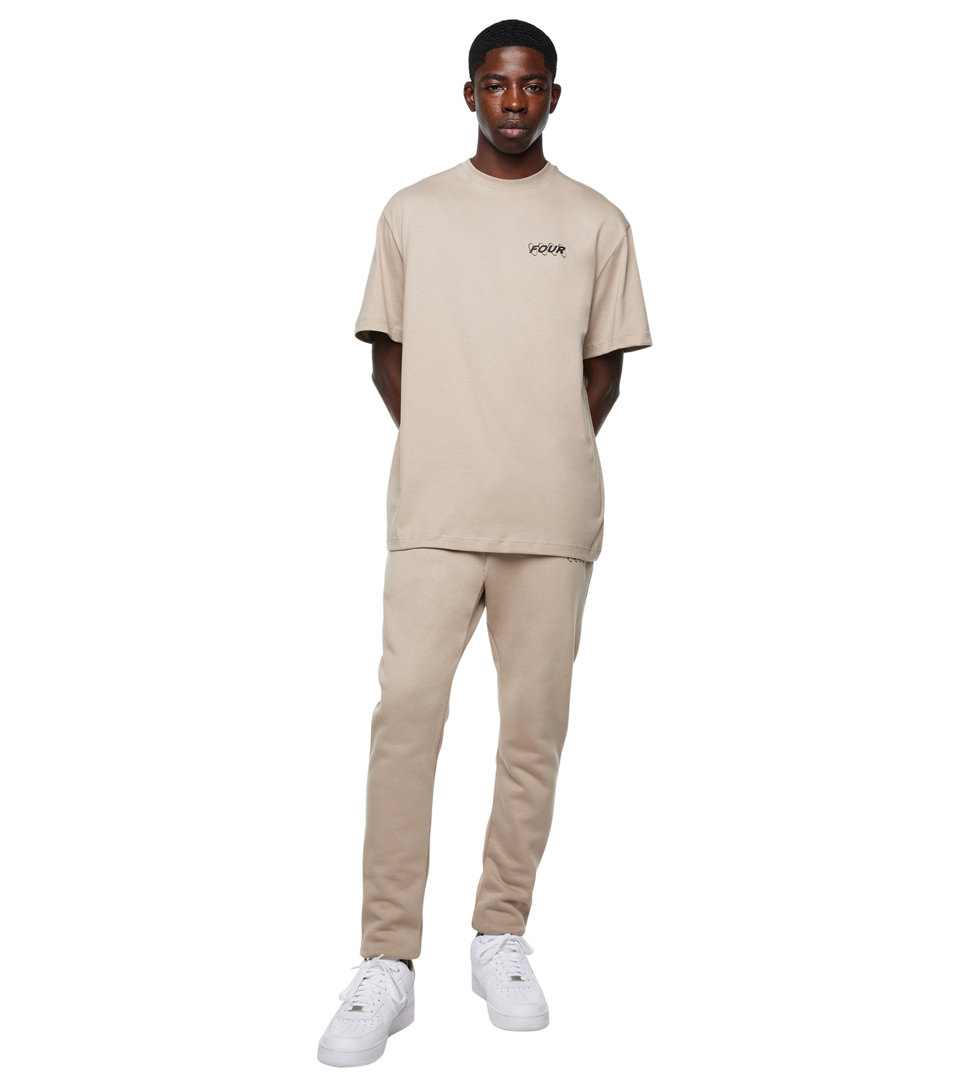 Circles Logo Sweatpants Vintage Khaki