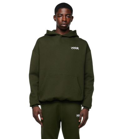 Circles Logo Hoodie Army Green