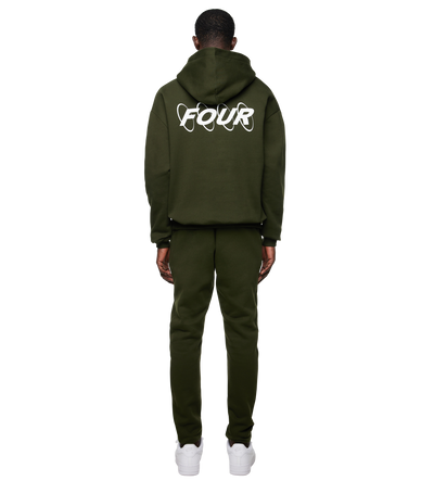 Circles Logo Hoodie Army Green