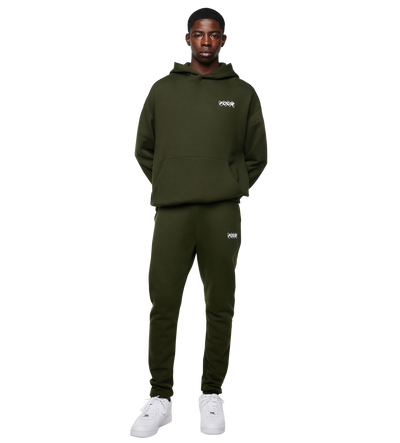 Circles Logo Hoodie Army Green