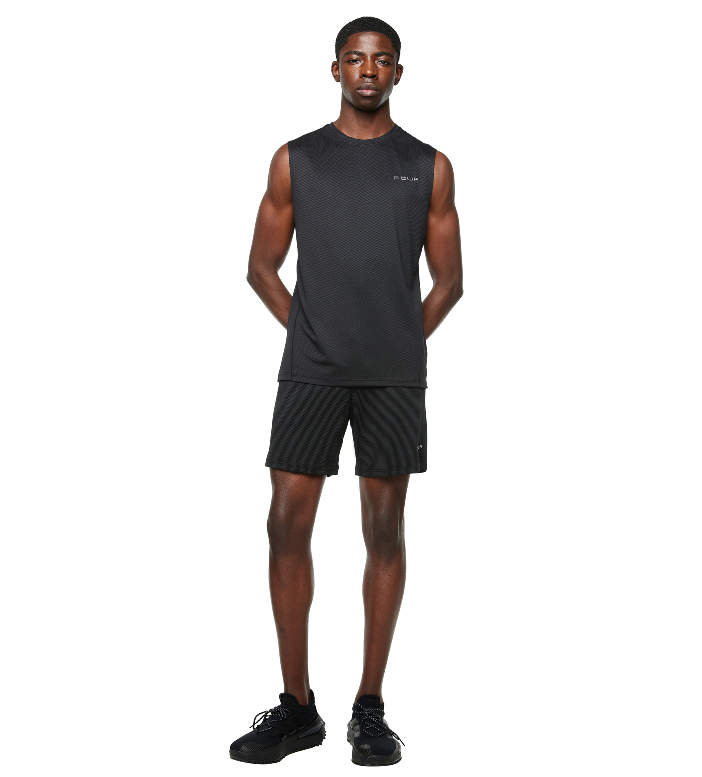 Sportswear Reflective Tank top Black