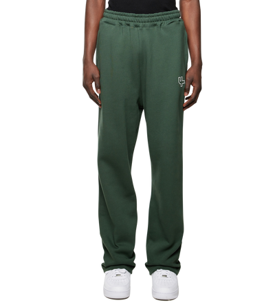 Outline Logo Straight Leg Pants Deep Forest