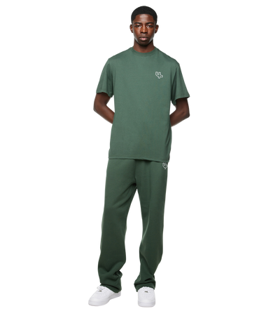 Outline Logo Straight Leg Pants Deep Forest