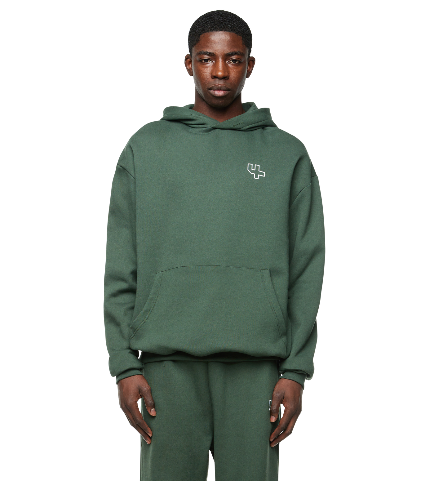 Outline Logo Hoodie Deep Forest