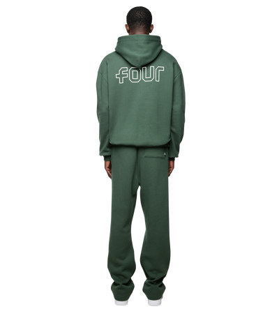 Outline Logo Hoodie Deep Forest