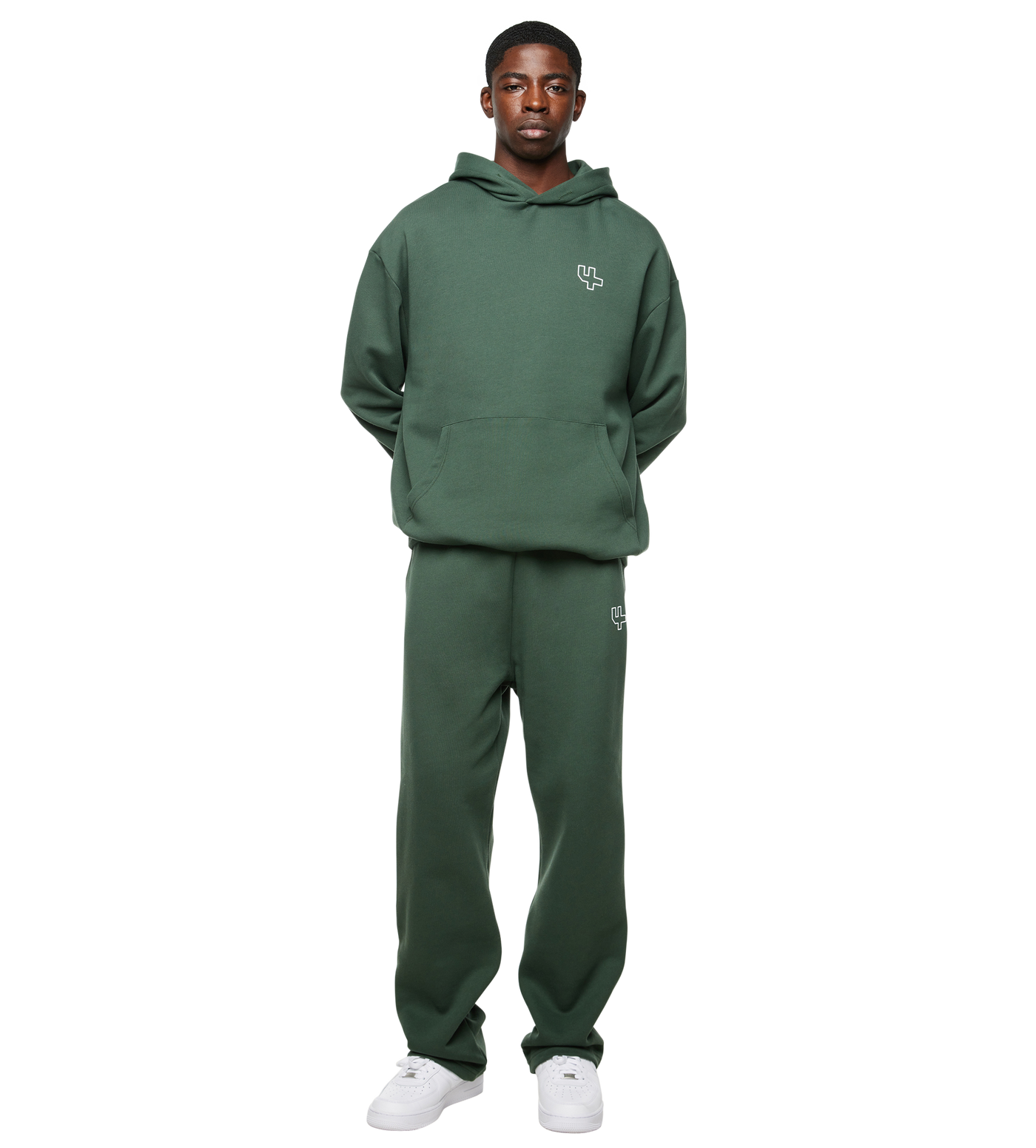 Outline Logo Hoodie Deep Forest