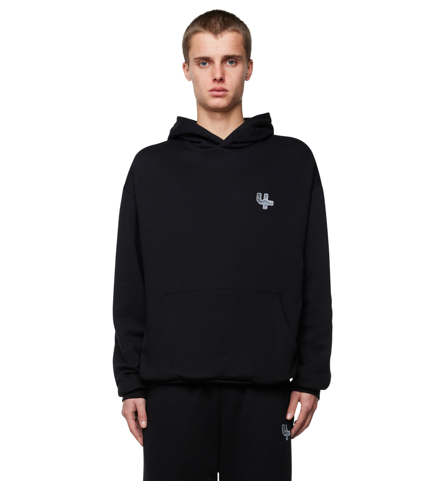 Outline Logo Hoodie Black