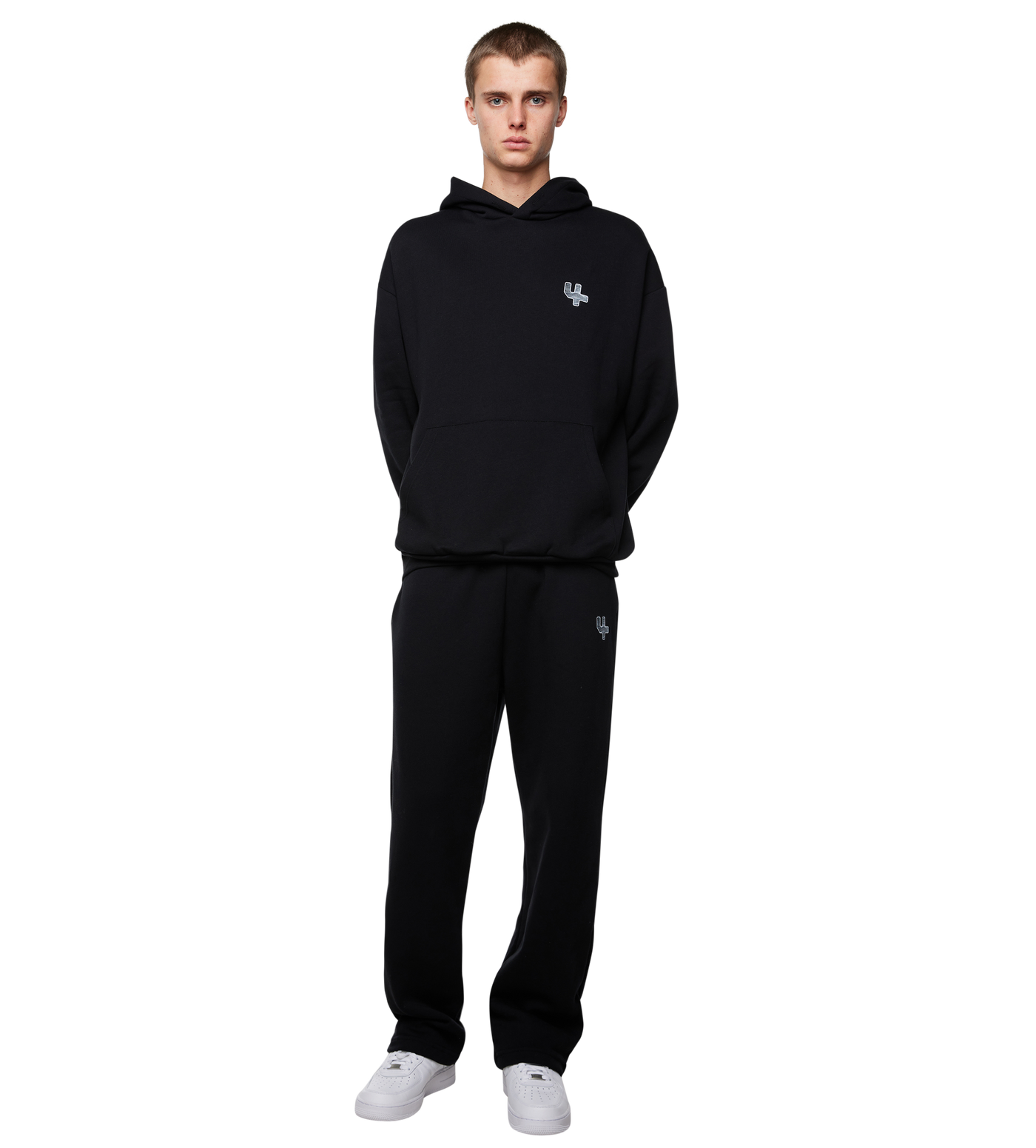 Outline Logo Hoodie Black
